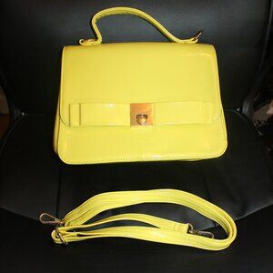 Daphne shoulder spring yellow goldish hardware  bag yellow 11"x 8" x 4"